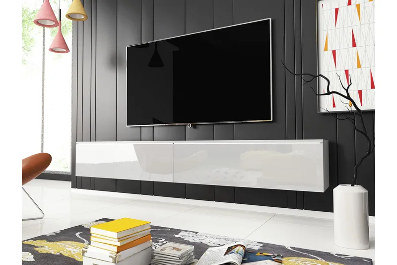 Kanak Tv-bänk 180 cm - Vit - Möbler - TV- & Mediamöbler - TV bänk & mediabänk