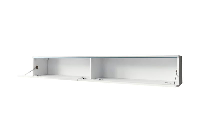 Kanak Vägghängd Tv-bänk 180 cm med Förvaring i Målat Trä Med belysning - Svart - Möbler - TV- & Mediamöbler - TV bänk & mediabänk
