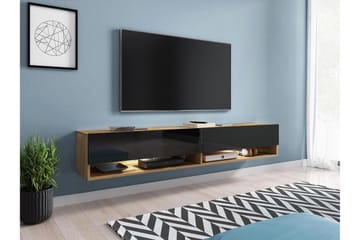Kanak Vägghängd Tv-bänk 180 cm med Förvaring i Målat Trä - Svart - Möbler - TV- & Mediamöbler - TV bänk & mediabänk