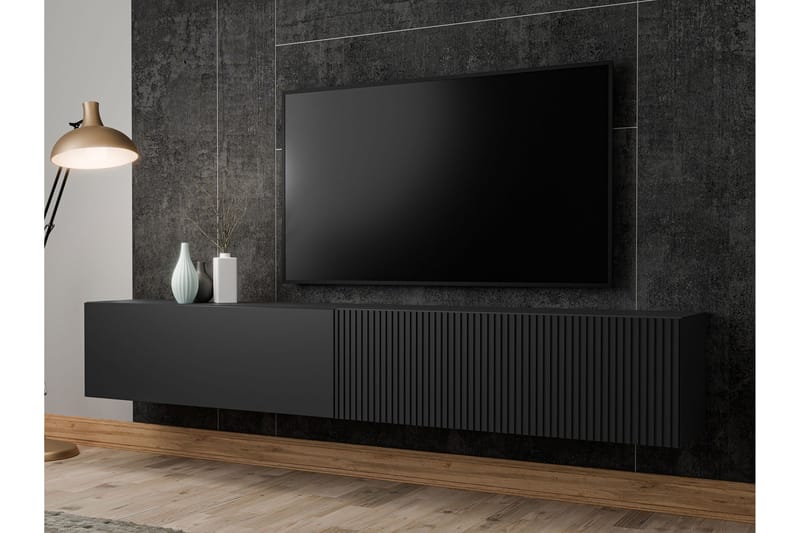 Kangana Tv-bänk 200 cm - Svart - Möbler - TV- & Mediamöbler - TV bänk & mediabänk