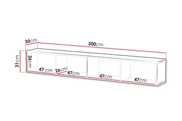 Kangana Tv-bänk 200 cm - Svart - Möbler - TV- & Mediamöbler - TV bänk & mediabänk