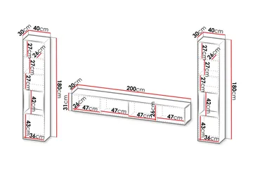 Kangana Tv-möbelset - Beige - Möbler - TV- & Mediamöbler - TV-möbelset
