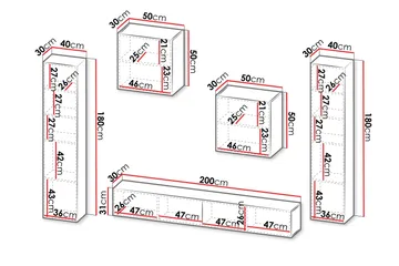 Kangana Tv-möbelset - Beige - Möbler - TV- & Mediamöbler - TV-möbelset