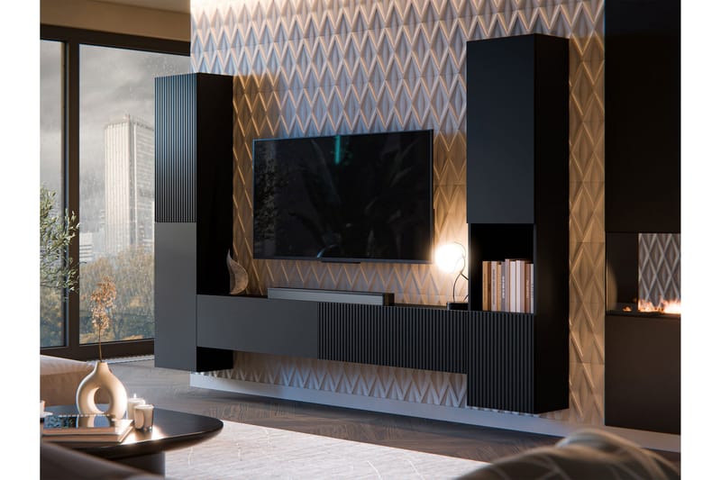 Kangana Tv-möbelset - Svart - Möbler - TV- & Mediamöbler - TV-möbelset