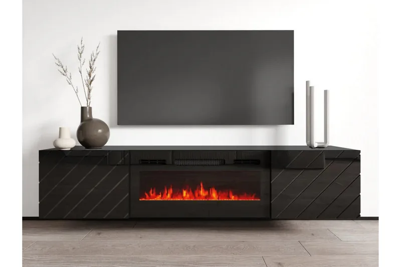 Kanki Tv-bänk 183 cm - Svart - Möbler - TV- & Mediamöbler - TV bänk & mediabänk