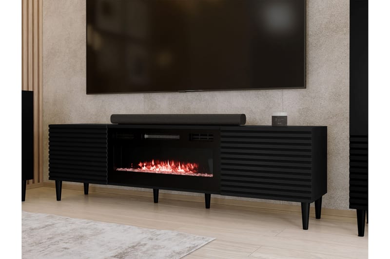 Kannu Tv-bänk 181 cm - Svart - Möbler - TV- & Mediamöbler - TV bänk & mediabänk