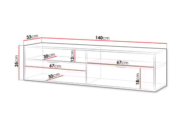 Kanon Tv-bänk 140 cm - Svart - Möbler - TV- & Mediamöbler - TV bänk & mediabänk
