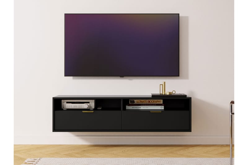 Kanon Tv-bänk 140 cm - Svart - Möbler - TV- & Mediamöbler - TV bänk & mediabänk