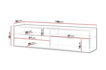 Kanon Tv-bänk 140 cm - Vit - Möbler - TV- & Mediamöbler - TV bänk & mediabänk