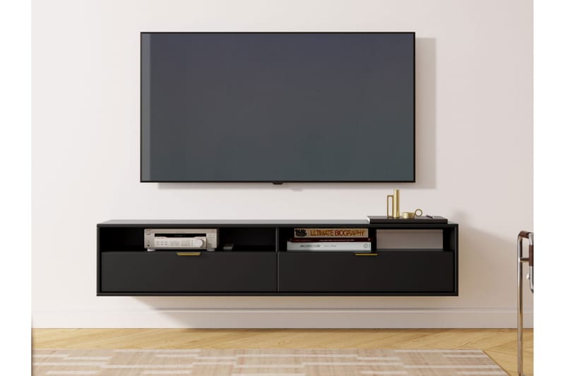 Kanon Tv-bänk 175 cm - Svart - Möbler - TV- & Mediamöbler - TV bänk & mediabänk