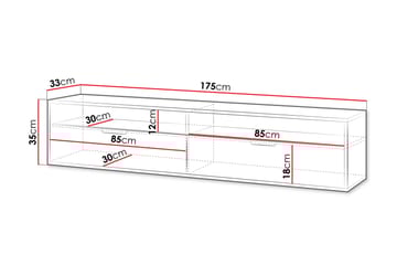 Kanon Tv-bänk 175 cm - Vit - Möbler - TV- & Mediamöbler - TV bänk & mediabänk