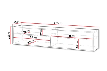 Kanon Tv-bänk 175 cm - Vit - Möbler - TV- & Mediamöbler - TV bänk & mediabänk