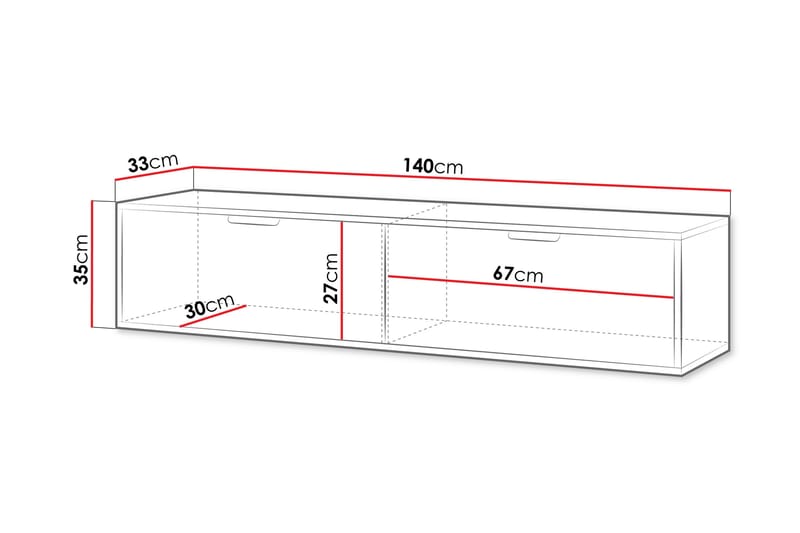 Kanta Tv-bänk 140 cm - Vit - Möbler - TV- & Mediamöbler - TV bänk & mediabänk
