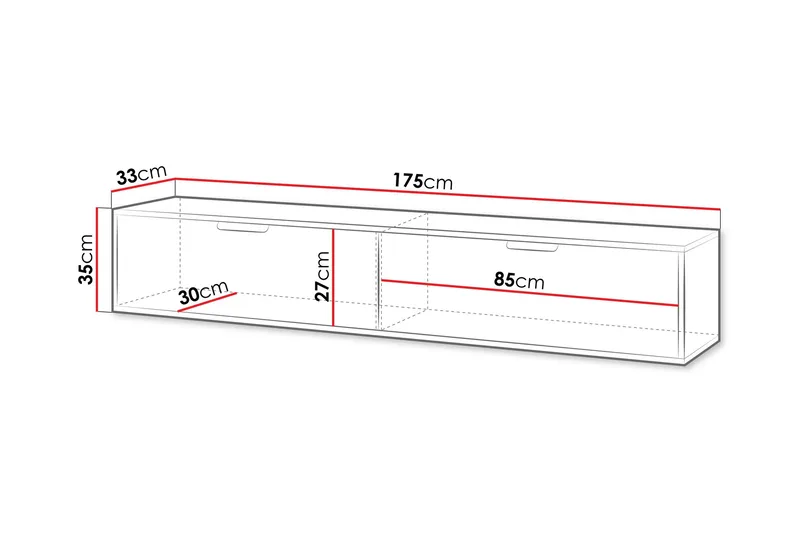 Kanta Tv-bänk 175 cm - Svart - Möbler - TV- & Mediamöbler - TV bänk & mediabänk