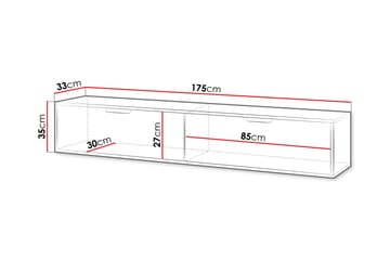 Kanta Tv-bänk 175 cm - Vit - Möbler - TV- & Mediamöbler - TV bänk & mediabänk