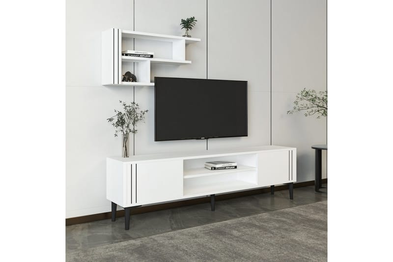 Klyne Tv-möbelset 140x29,6 cm - Vit - Möbler - TV- & Mediamöbler - TV-möbelset