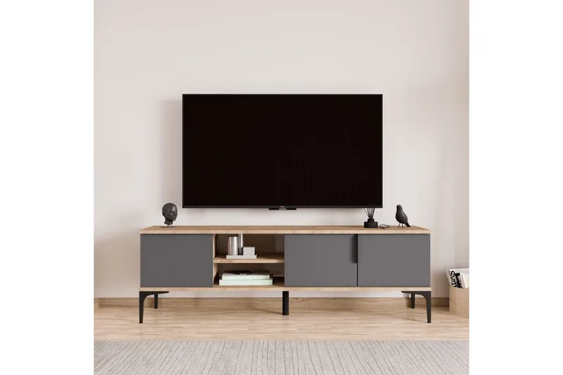 Kunar Tv-bänk 180 cm, Antracit