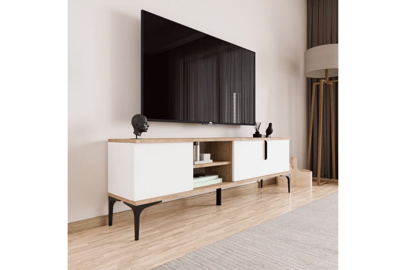 Kunar Tv-bänk 180 cm - Vit - Möbler - TV- & Mediamöbler - TV bänk & mediabänk