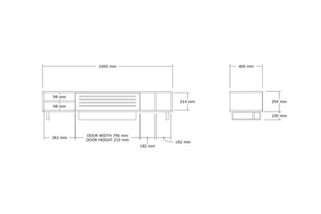 Lamal Tv-bänk 160 cm - Beige - Möbler - TV- & Mediamöbler - TV bänk & mediabänk