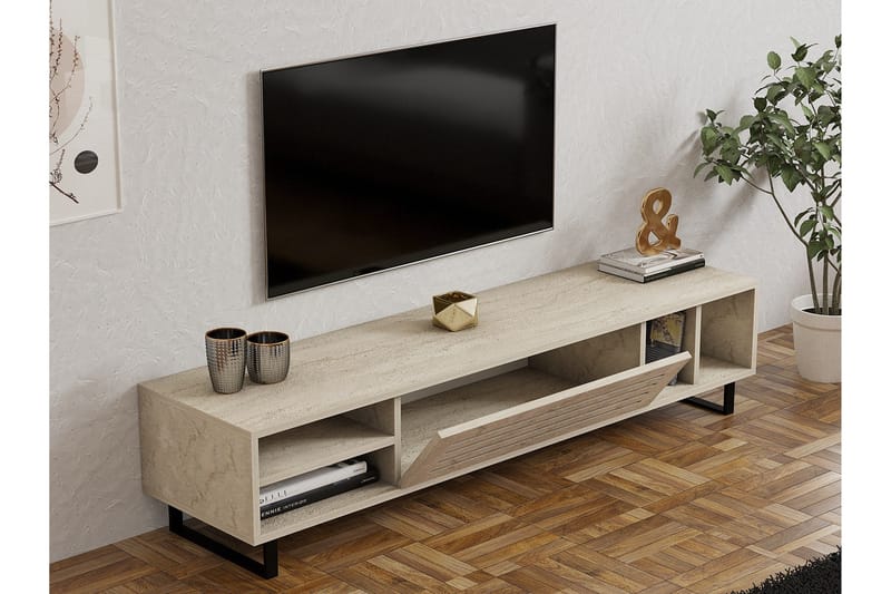 Lamal Tv-bänk 160 cm - Beige - Möbler - TV- & Mediamöbler - TV bänk & mediabänk