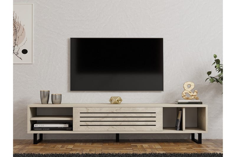 Lamal Tv-bänk 160 cm - Beige - Möbler - TV- & Mediamöbler - TV bänk & mediabänk