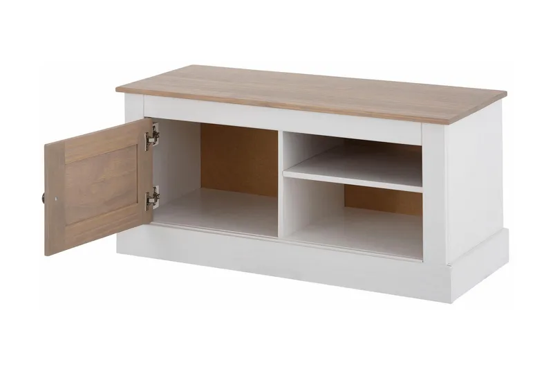 Lanseria TV-bänk 95 cm - Vit/Grå - Möbler - TV- & Mediamöbler - TV bänk & mediabänk