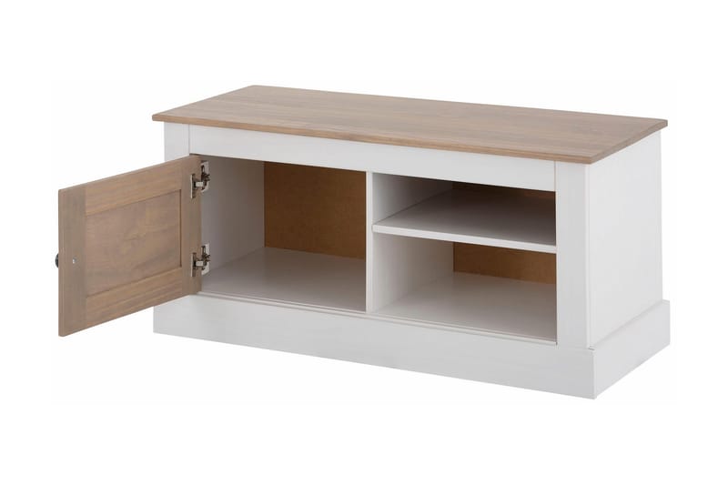 Lanseria TV-bänk 95 cm - Vit/Grå - Möbler - TV- & Mediamöbler - TV bänk & mediabänk