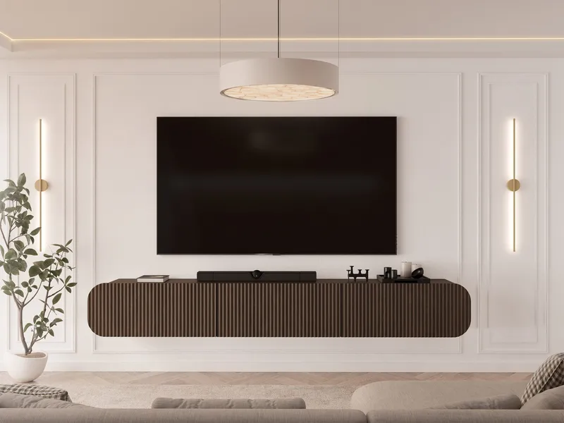 Lerva Tv-bänk 239 cm - Brun - Möbler - TV- & Mediamöbler - TV bänk & mediabänk