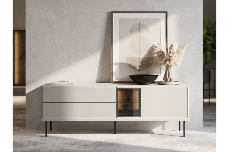 Levisa Tv-bänk 161x41 cm - Beige - Möbler - TV- & Mediamöbler - TV bänk & mediabänk