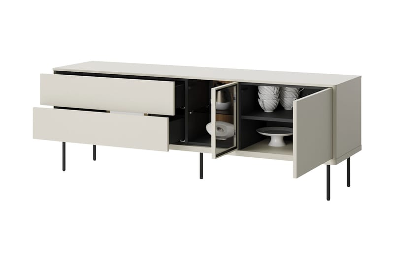 Levisa Tv-bänk 161x41 cm - Beige - Möbler - TV- & Mediamöbler - TV bänk & mediabänk