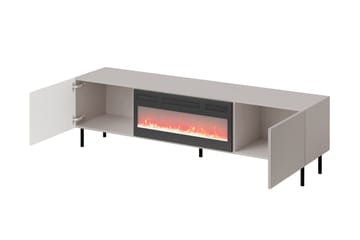 Lionel Golvstående TV Bänk 181 cm med Förvaring i Målat Trä - Beige - Möbler - TV- & Mediamöbler - TV bänk & mediabänk