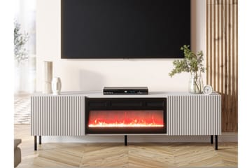 Lionel Golvstående TV Bänk 181 cm med Förvaring i Målat Trä - Beige - Möbler - TV- & Mediamöbler - TV bänk & mediabänk