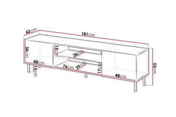 Lionel Tv-bänk 181 cm - Kashmir - Möbler - TV- & Mediamöbler - TV bänk & mediabänk