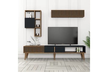 Lissione Tv-bänk 180 cm - Valnöt/Antracit - Möbler - TV- & Mediamöbler - TV bänk & mediabänk