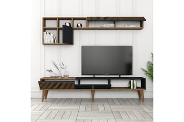 Lissione Tv-bänk 180 cm - Valnöt/Antracit - Möbler - TV- & Mediamöbler - TV bänk & mediabänk