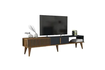 Lissione Tv-bänk 180 cm - Valnöt/Antracit - Möbler - TV- & Mediamöbler - TV bänk & mediabänk