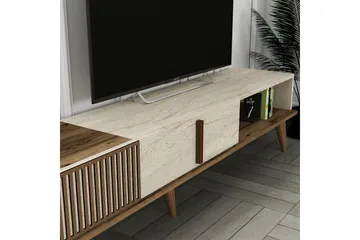 Lissione Tv-bänk 180 cm - Valnöt/Beige - Möbler - TV- & Mediamöbler - TV bänk & mediabänk