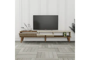 Lissione Tv-bänk 180 cm - Valnöt/Beige - Möbler - TV- & Mediamöbler - TV bänk & mediabänk