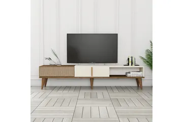 Lissione Tv-bänk 180 cm - Valnöt/Cream - Möbler - TV- & Mediamöbler - TV bänk & mediabänk