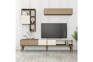Lissione Tv-bänk 180 cm - Valnöt/Cream - Möbler - TV- & Mediamöbler - TV bänk & mediabänk