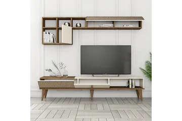 Lissione Tv-bänk 180 cm - Valnöt/Cream - Möbler - TV- & Mediamöbler - TV bänk & mediabänk