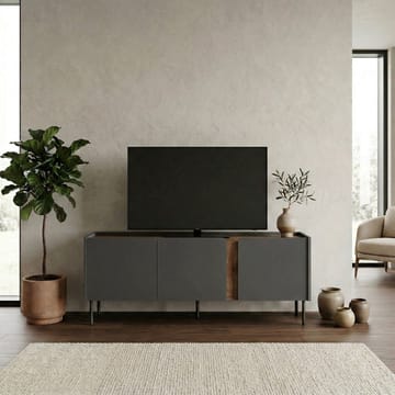 Lomar TV-bänk 140x53,9x35,5 cm - Antracit/Naturlig ek/Svart - Möbler - TV- & Mediamöbler - TV bänk & mediabänk