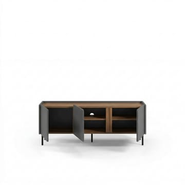 Lomar TV-bänk 140x53,9x35,5 cm - Antracit/Naturlig ek/Svart - Möbler - TV- & Mediamöbler - TV bänk & mediabänk