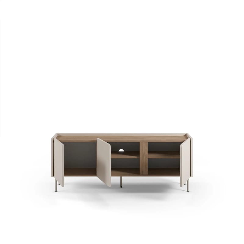 Lomar TV-bänk 140x53,9x35,5 cm - Santstone och naturlig ek - Möbler - TV- & Mediamöbler - TV bänk & mediabänk
