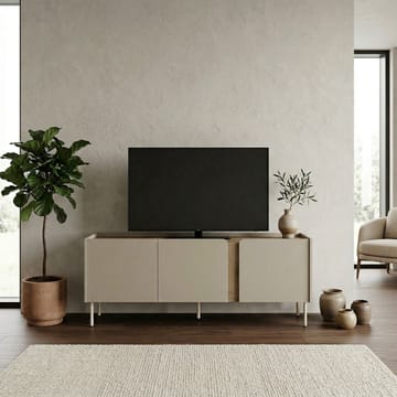 Lomar TV-bänk 140x53,9x35,5 cm - Santstone och naturlig ek - Möbler - TV- & Mediamöbler - TV bänk & mediabänk