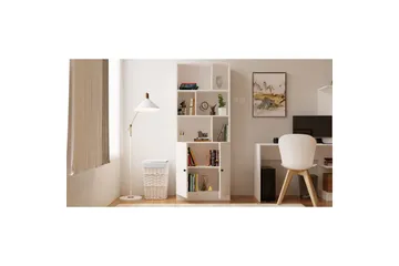 Lorven Bokhylla 70 cm - Matt Vit - Förvaring - Hylla - Bokhylla