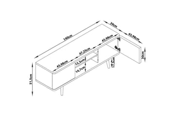 Lowboard Alandra - Möbler - TV- & Mediamöbler - TV bänk & mediabänk