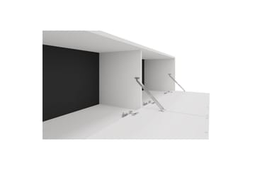 Lowboard Alberto 150x38x50 cm, Vit - 150x38x50 cm, Vit - Möbler - TV- & Mediamöbler - TV bänk & mediabänk