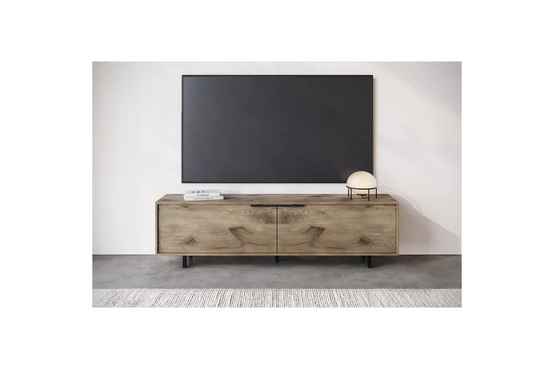 Lowboard Alberto 180x38x50 cm, Ek - 180x38x50 cm, Ek - Möbler - TV- & Mediamöbler - TV bänk & mediabänk