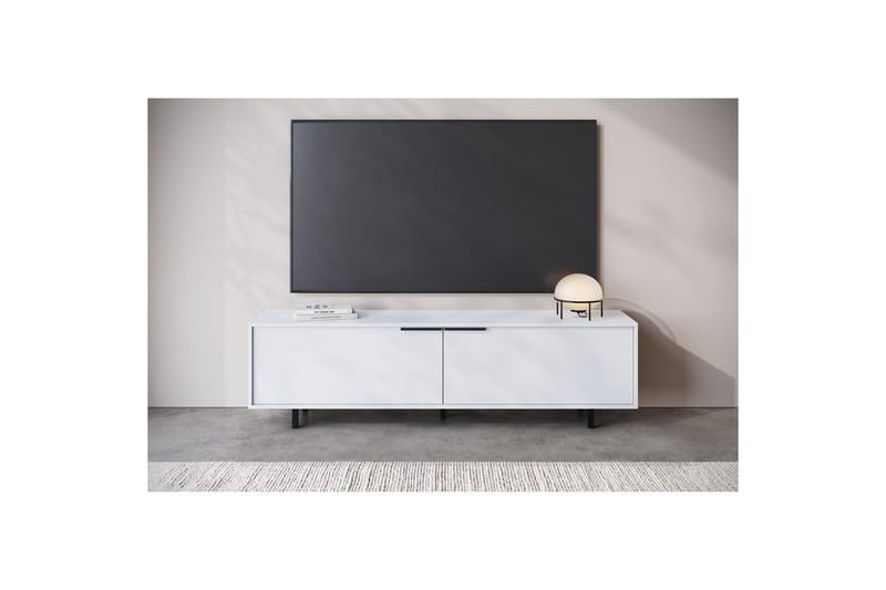 Lowboard Alberto 180x38x50 cm, Vit - 180x38x50 cm, Vit - Möbler - TV- & Mediamöbler - TV bänk & mediabänk